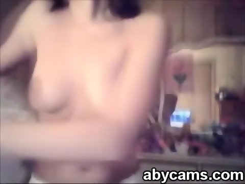 Teen Titty Show - Licking Her Own Puffy Nipples