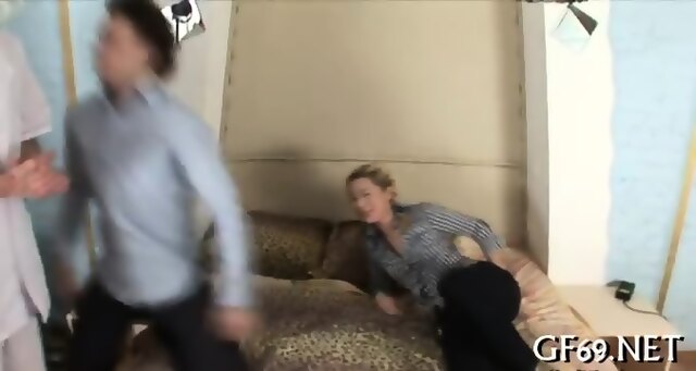 Beauty Having First Time Threesome