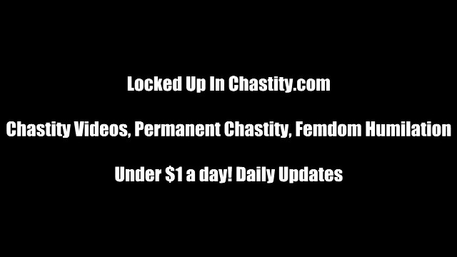 Locked Up In A Chastity Device By A Real Mistress