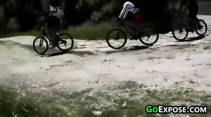 Chubby Woman Changing Outside