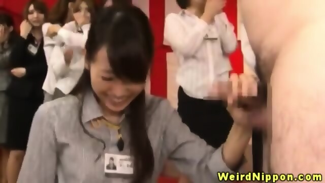 Japenese Office Hottie Pleasing Cock