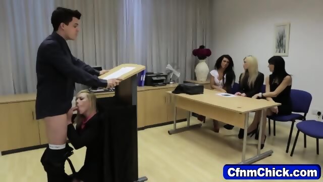 Clothed Babe Humiliates