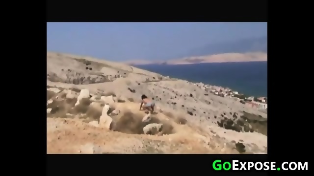 Girl Masturbating Outside