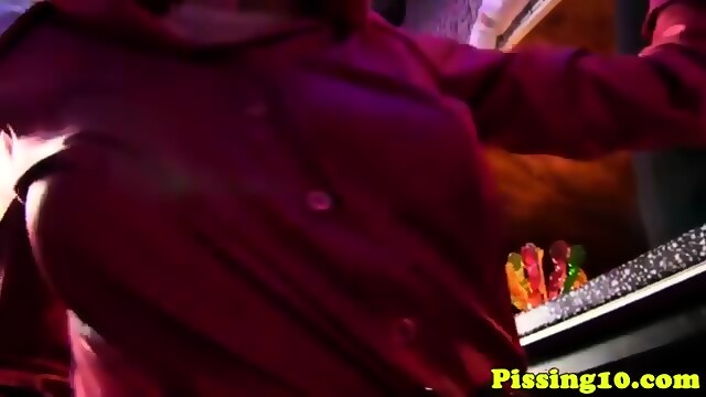 Pee Covered Fetish Slut Fucked In Bar