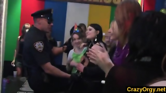 Wild Girls Suck Male Strippers In Nightclub