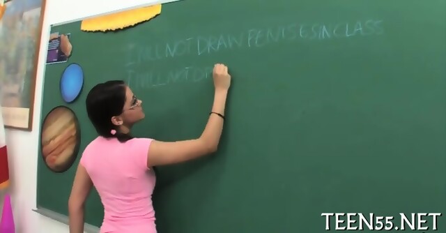 Silly Teen Serves A Huge Cock