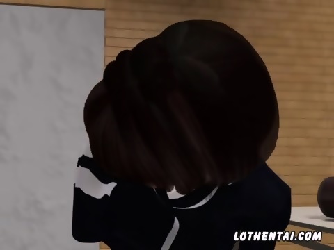 3d Girl Jerks Off And Makes Blowjob