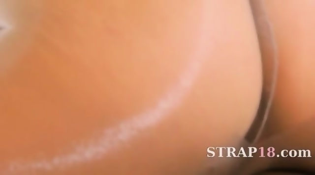 Fluent Young Girls With Strapon On Bed