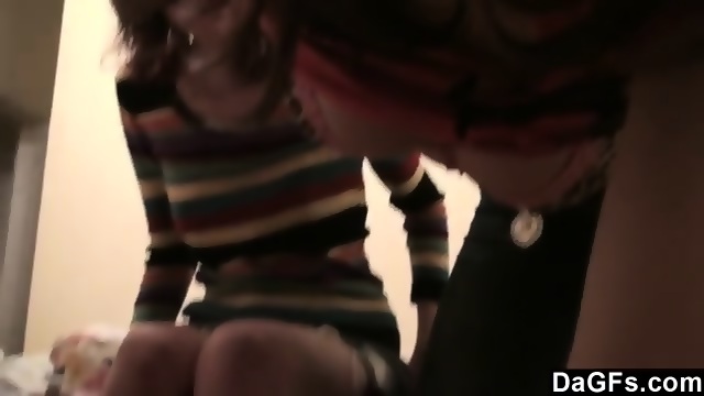 Two Teen Lesbians Play With A Camera In The Bedroom