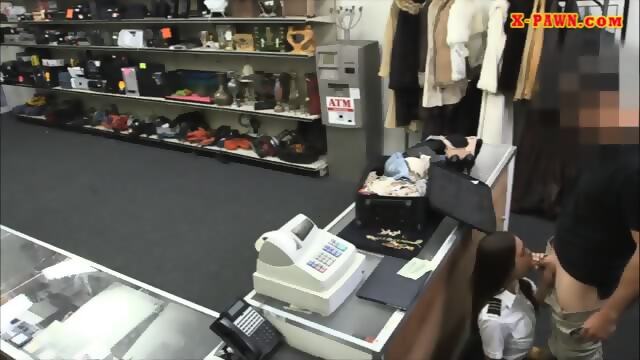 Sexy Latina Stewardess Pawns Her Pussy Then Fucked For Cash