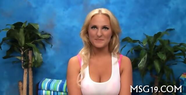 Oiled Beauty Rides Hard Boner