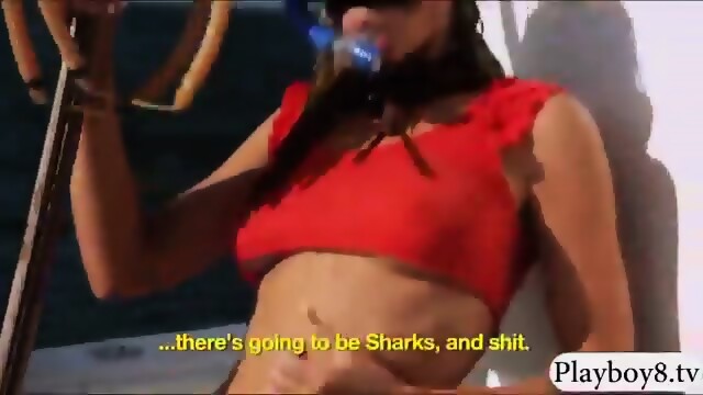 Hot Badass Girls Face To Face With Crocs And Jetski Action