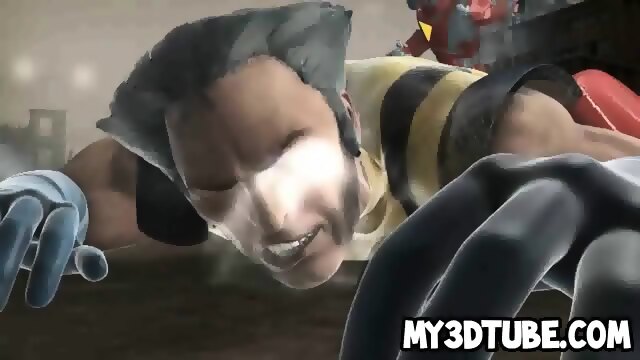 3d Cartoon Babe Gets Fucked Outdoors By Wolverine