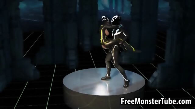 Foxy 3d Cartoon Tron Babe Getting Her Pussy Pounded