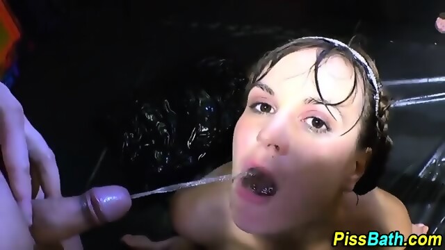 Piss Whore Gangbanged
