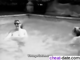 Two Busty Girls Shaking Boobs In Pool 19 - She Is On