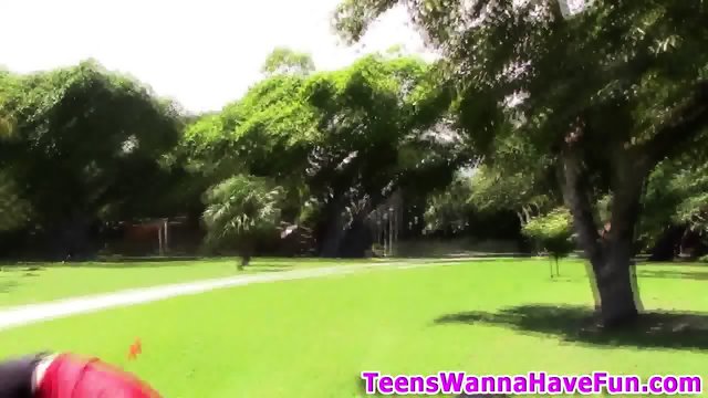 Stockings teen exercising
