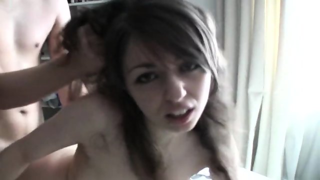 Hot Cum On Wild Brunette's Stomach