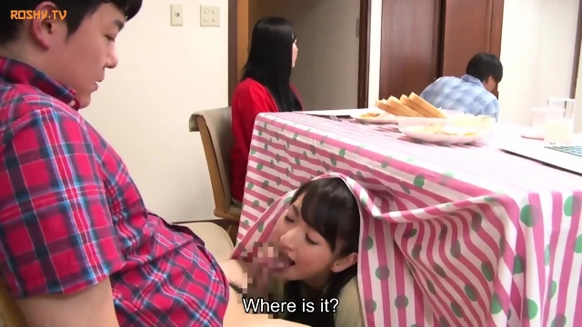 Secretly StepMother And StepSon Under The Desk Game [PART1]