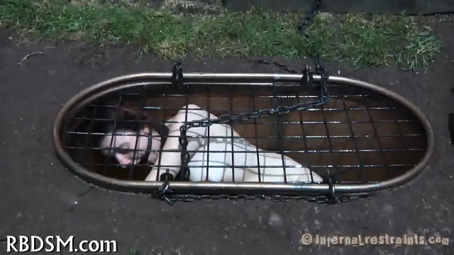 Babe in latex suit gets punished