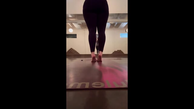 Yoga Instructor's Soft Sweaty Dick Stiffening Soles Right in your Face!