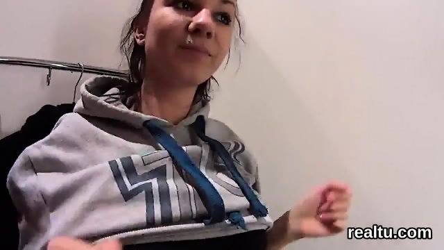 Beautiful czech chick gets seduced in the supermarket and screwed in pov