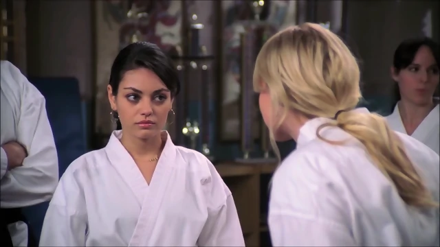 Mila Kunis, Laura Prepon BALLBUSTING brutal 3 kicks in the balls, hard busted nuts karate teacher