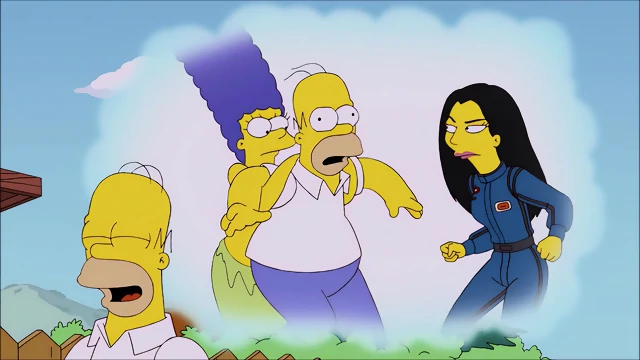 Danica Patrick BALLBUSTIG Homer Simpson balls kick groin knee, Simpsons ballbusting