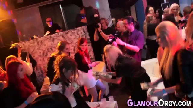 Party slut blowing cock