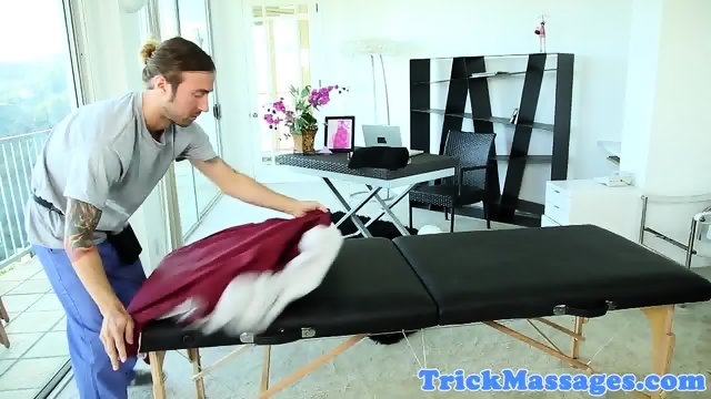 Massage stressed busty beauty pounded hard