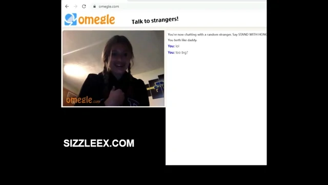 Omegle cutie with pigtails loves big cock