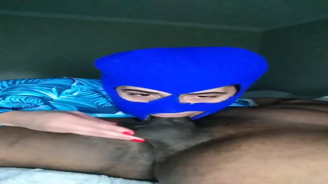 Masked redbone sloppy blowjob