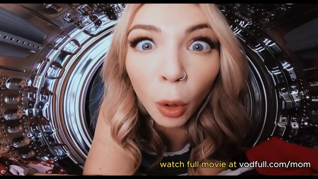 My GF and her stepmom get stuck at the laundry