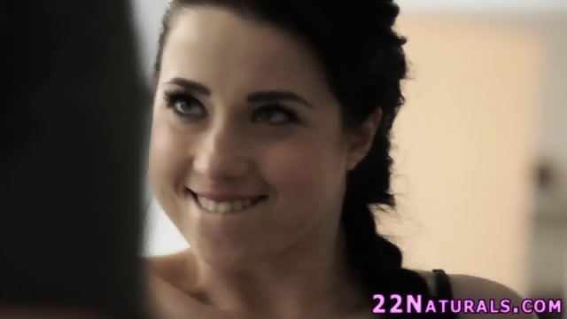 Natural babe rides lover