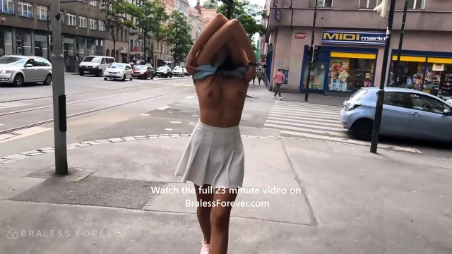 BralessForever - Topless In the streets