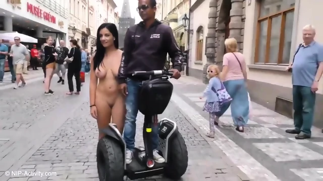 Alex walking completely naked in Public