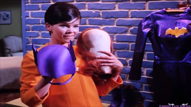 BATWOMAN Vintage BALLBUSTING Penguin DC Batman kick in the balls Yvonne Craig