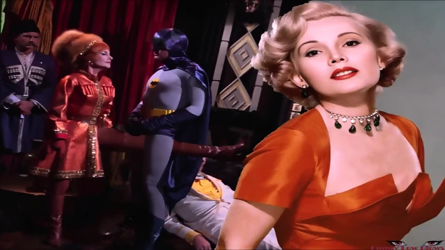 Granny VILLAINESS BALLBUSTING Batman VINTAGE kick in the balls Minerva (Zsa Zsa Gabor)
