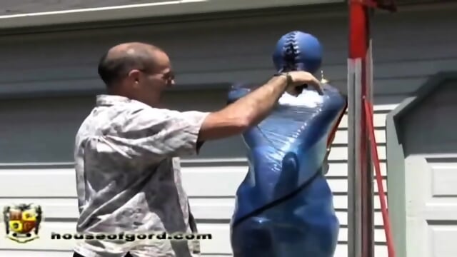 Blue Armbinder And Saran Wrap