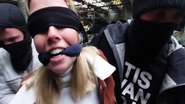 Girl Blindfolded And Cleavegagged