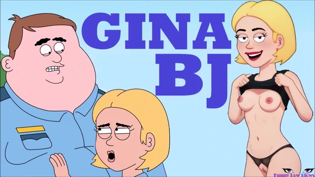 dirty lady cop GINA public blowjob, female police officer balls squeezing