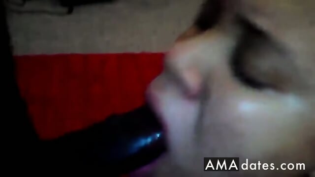 Ebony Amateur Deepthroats in POV Blowjob Video