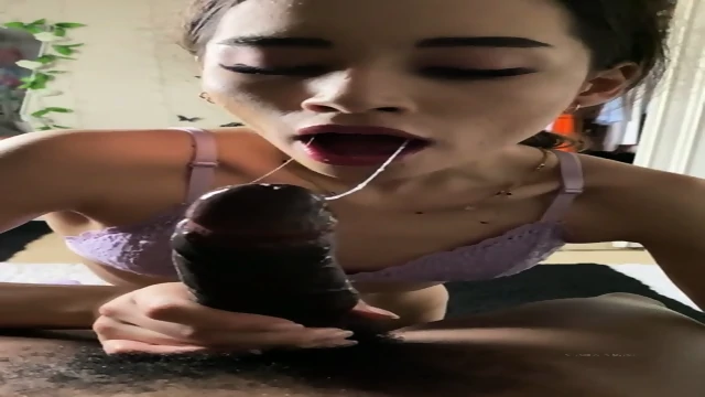 Aria Lee deepthroats fat BBC