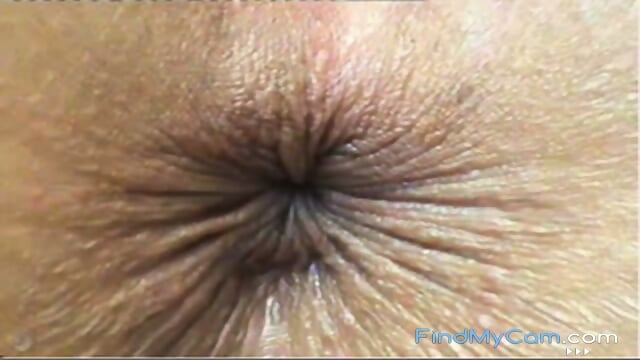 Winking Butthole Close-Up on Webcam