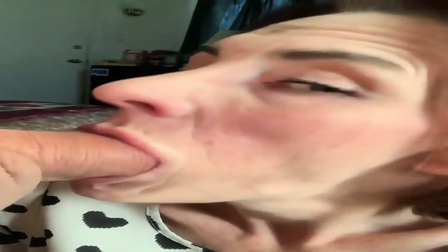 Ginger Granny blow cocksucking gum