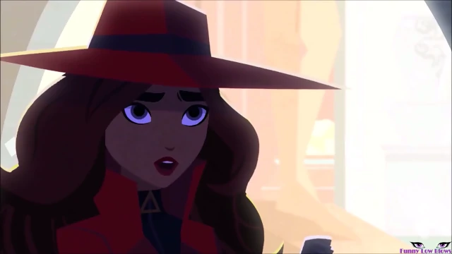 Carmen SanDiego BALLBUSTING COP on the roof, anime kick in the balls