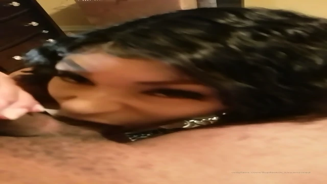 Ebony Gf Loves The Feel Of Cock In Her Mouth