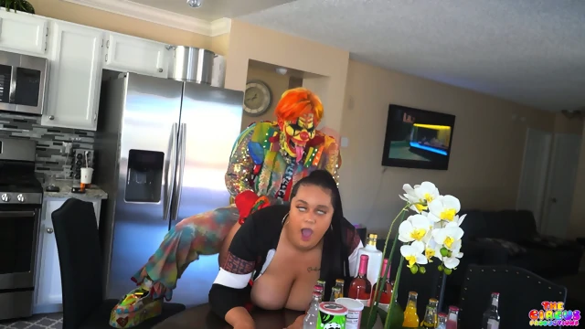 Cheating-BBW-neighbor-creampied-by-clown