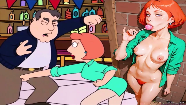 4 nutshots sexy LOIS GRIFFIN karate ballbusting frenzy in the bar 3 kicks in the balls 1 nut punch