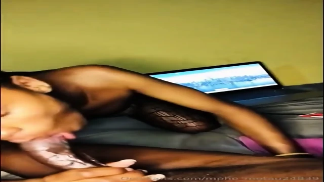 A bitch called Mpho giving a divine BJ